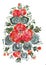 Digital print and Clip Art 2 files JPG + PNG bouquet of Flowers in russian style Volkhovskaya