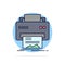 Digital, printer, printing, hardware, paper Flat Color Icon Vector