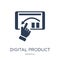 digital product icon. Trendy flat vector digital product icon on