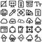 Digital Products Bold Outline Vector Icons set every single icon can easily modify or edit