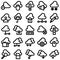 Digital Products Bold Outline Vector Icons set every single icon can easily modify or edit