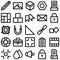 Digital Products Bold Outline Vector Icons set every single icon can easily modify or edit