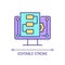 Digital project management RGB color icon