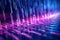 Digital raindrops in a matrix of neon light create a futuristic and cyberpunk-inspired