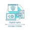 Digital rights concept icon