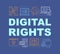 Digital rights word concepts banner