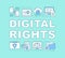 Digital rights word concepts banner