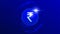 Digital rupee currency, CBDC currency futuristic digital money on blue abstract technology background.