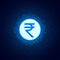 Digital rupee fiat money concept background