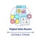 Digital sales rooms concept icon