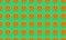 Digital seamless pattern with orange slices on green mint background.