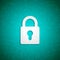 Digital security, lock on binary background, online password concept
