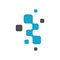 digital signage pixel icon tech element vector logo icon illustrator