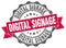 digital signage seal. stamp