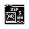 digital signal processor glyph icon vector illustration