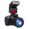 Digital single-lens reflex camera with electronic external flash