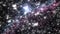 Digital sky with stars and nebula background
