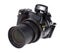 Digital SLR camera with attached zoom lens