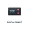 digital smart thermostat icon. digital smart thermostat concept