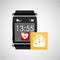 Digital smartwatch healthcare icon design