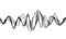 Digital sound wave vector banner background. Audio music soundwave. Voice frequency form illustration. Vibration beats