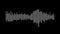 Digital sound waves on black background