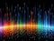 Digital Spectrum. Vibrant Colorful Bars with Luminous Particle background