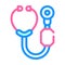 Digital stethoscope color icon vector illustration sign