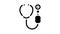digital stethoscope glyph icon animation