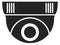 Digital surveillance black icon. Security camera symbol