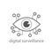 Digital surveillance icon. Digital eye sign. EPS 10