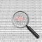 Digital surveillance magnifying glass scary control virus technology