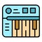 Digital synthesizer icon vector flat