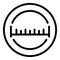 Digital tape measure icon, outline style