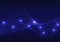 Digital technology abstact blue light line curve background