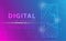 Digital technology banner pink blue background concept with technology line light effects, abstract tech, Map GPS navigation