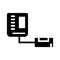 Digital tensimeter glyph icon. simple design editable. design illustration