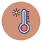 Digital thermometer, fever scale Vector Icon which can easily edit