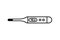 Digital thermometer line icon. Clipart image