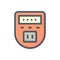 Digital timer switch vector icon design. 48X48 pixel perfect and editable stroke