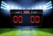 Digital timing scoreboard, Football match team A vs team B, Strategy broadcast graphic template