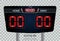 Digital timing scoreboard, Football match team A vs team B, Strategy broadcast graphic template