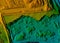 Digital topographic elevation model for GIS of a excavation with steep walls