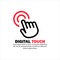 Digital touch icon. Clicking hand cursor. Vector on isolated white background. EPS 10