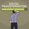 Digital transformation concept business man