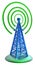 Digital transmitter sends signals from high tower