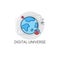 Digital Universe Information Flow Global Data Icon