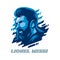 Digital vector art of Argentine footballer Lionel Messi