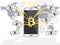 Digital Vector Bitcoin mining from phone. Cryptocurrency wallet transfers in chash concepts