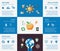 Digital vector blue ecology icons